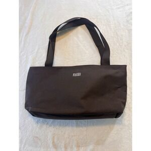 EILEEN FISHER Brown Large Canvas Tote Bag Zip Closure Purse